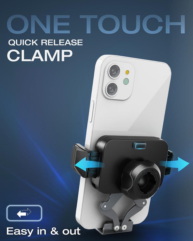 OEO Magnetic Phone Holder for Gym | Magnet Gym Phone Mount with Quick Release Clamp for Android & iPhone | Compatible with 4”–7.1” Phones & Thick Cases | Gym Accessories for Men & Women - Image 3